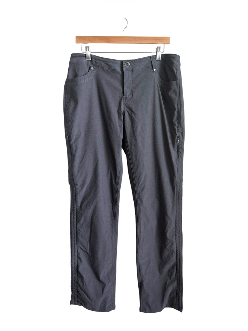Kuhl Trekr Pant Gray Ruched Hiking Outdoor Travel Pants Women's Size 14